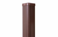 Composite WPC uPVC 8ft Fence Post complete with Cap - Chestnut Brown Fencing