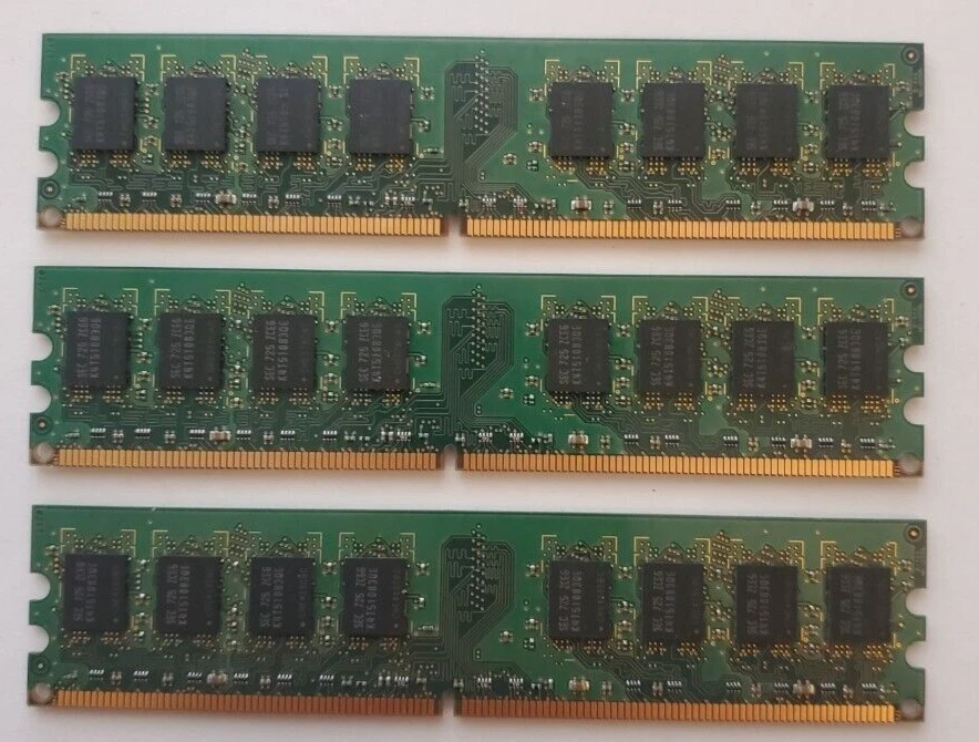 Samsung PC2-5300U-555-12-E3 DDR2 1GB Ram Modules M378T2953EZ3-CE6, Lot of 3 - Image 2 of 3