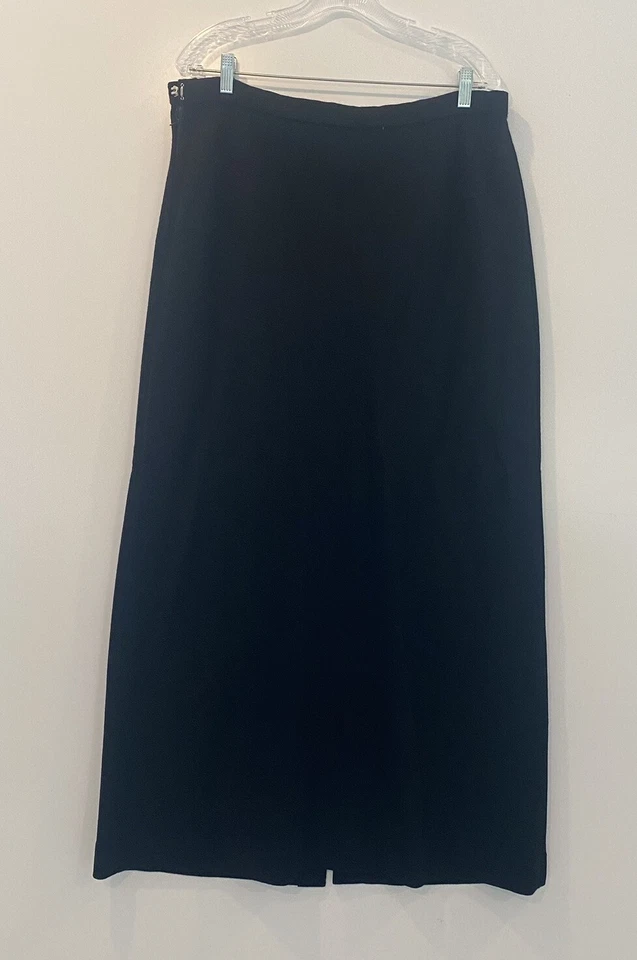 Vintage Womens Mod Gogo Hippie Back Wool Embroidered Maxi Skirt Size 14/16 - Image 2 of 4