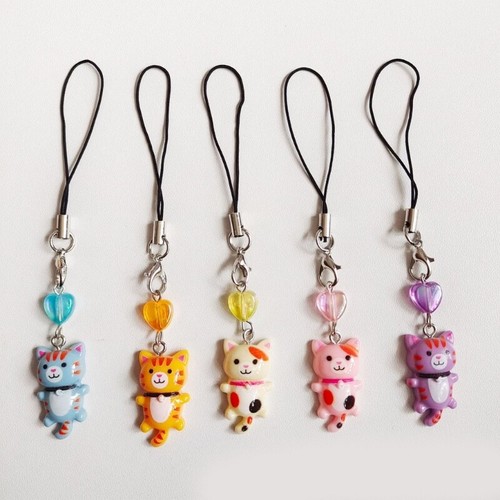 Phone Charm Keychain Heart Phone Strap Lanyard for Women Girls Bag Backpack - Photo 7 sur 16