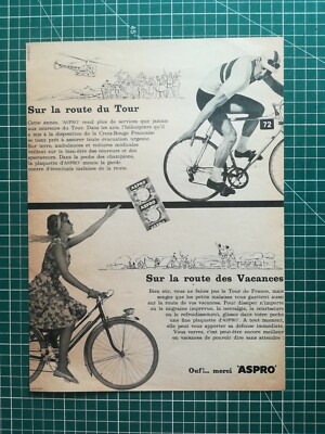 482 Alte Werbung um 1950 Aspro auf der Route du Tour de France Radsport