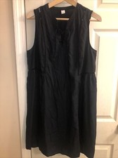 black Summer tank dress SZ:large old navy womens Lace up V-neck Fully Lined