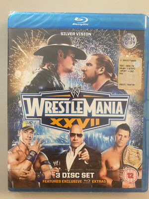 Blu Ray Disc WWE WRESTLEMANIA XXVII (2011) Silver Vision Original 3 Disc-Set