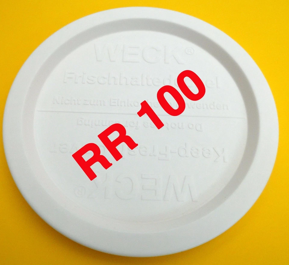 WECK Frischhaltedeckel weiß für RR100 Deckel Gläser Kunststoff Verschluss weiss - Bild 1 von 1