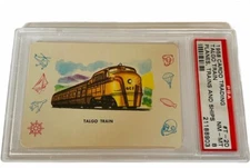 Cardo Trading Card 1958 Plane Train Ship Automobile Car PSA 8 Talgo locomotive 