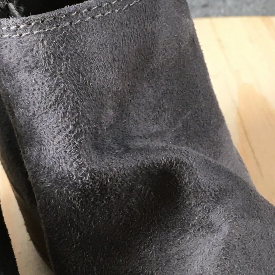 Carlos Boots Womens 6.5 M Brianne Ankle Booties Heels Side Zipper Blue Fabric - Image 4 of 4