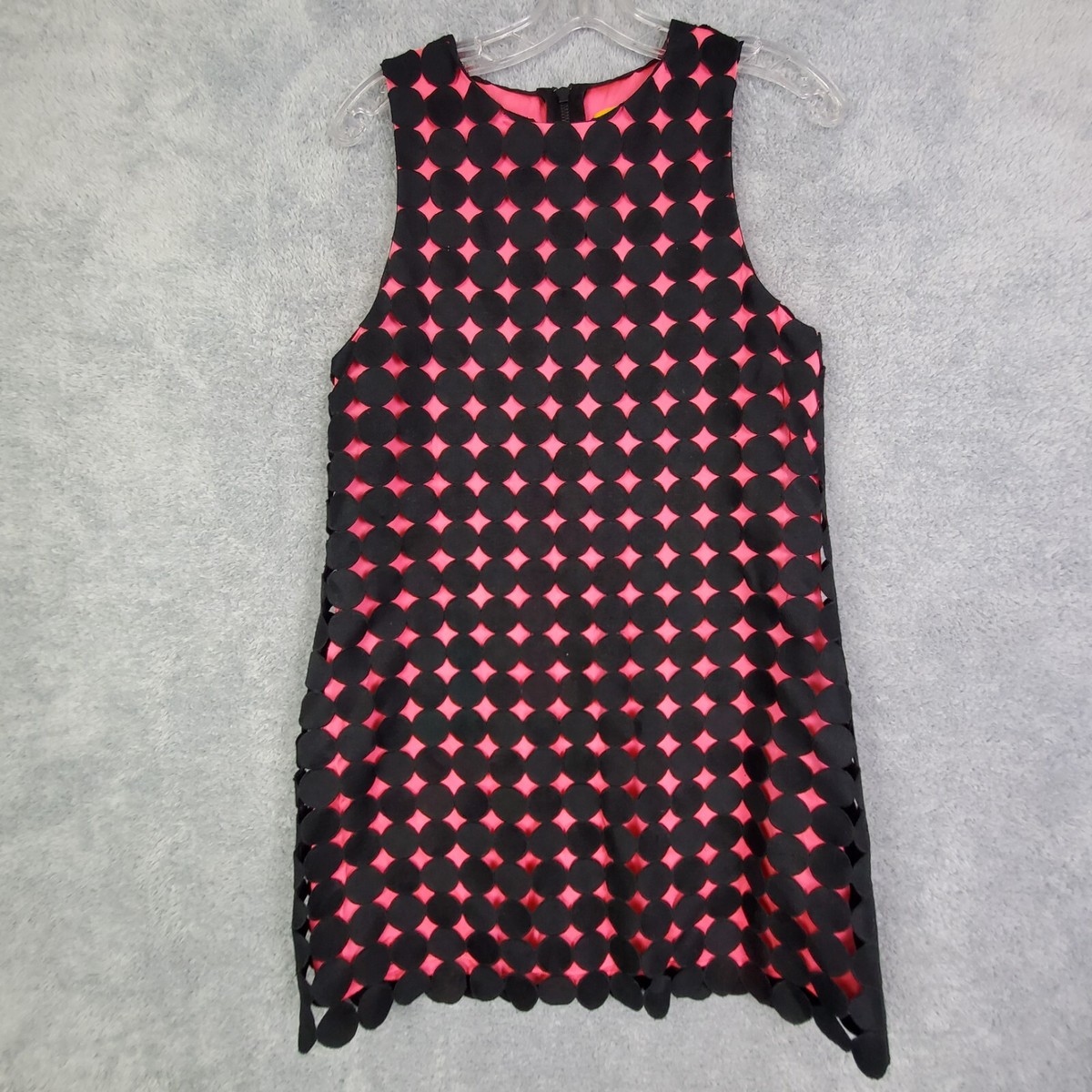 open lace back dress Claudia 50's Black/Red Polka Dot Dress by Dolly and Dotty main image 0