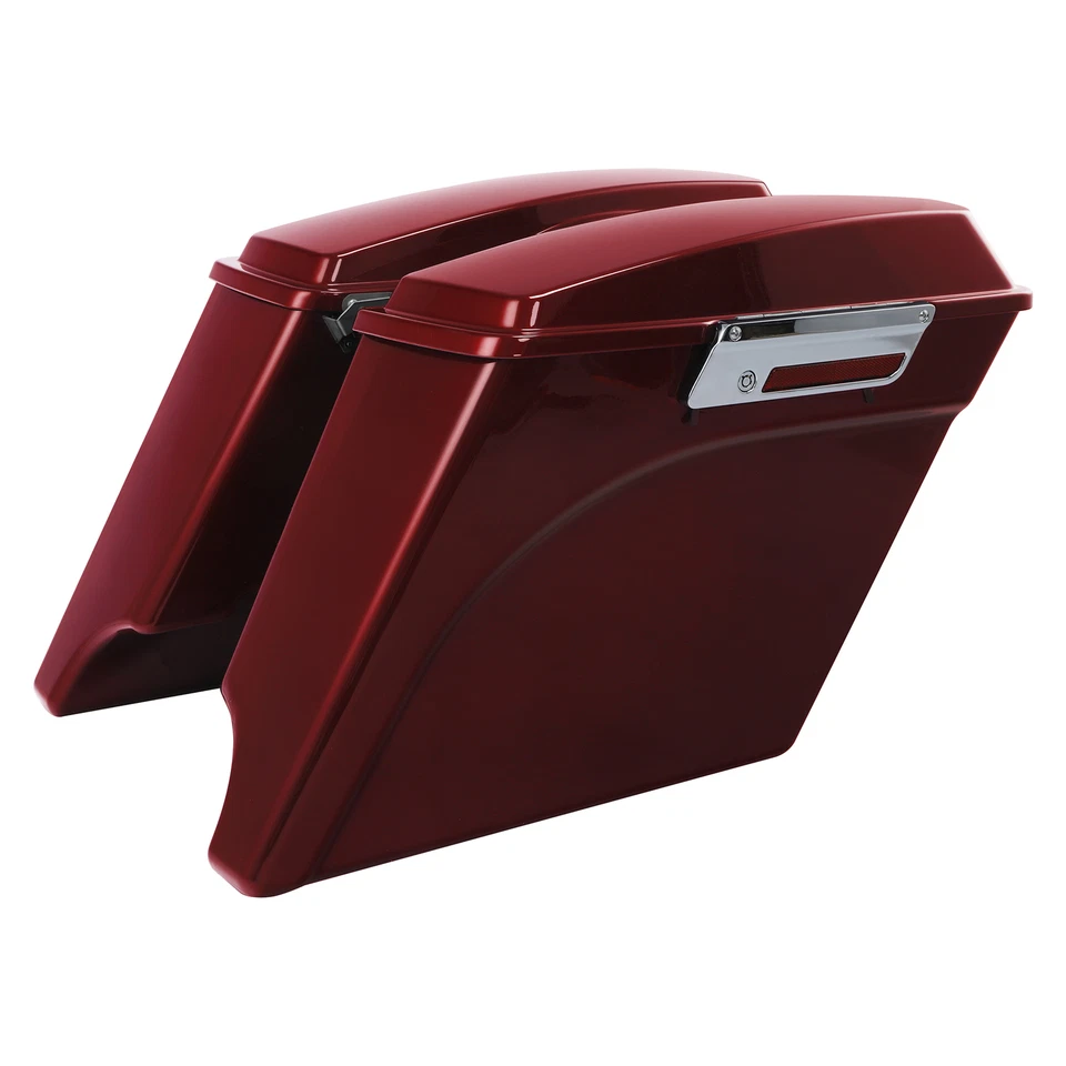 Alforjas duras extendidas extendidas de 5" para Harley Touring Road King Glide 1993-13 Foto 2 de 4