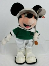 Disney Golfer Minnie Mouse in Green White Outfit 14-in Plush 1980s Mouseketoys