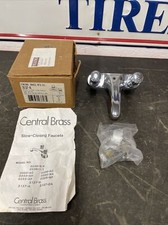 Central Brass 3137-A Chrome 0.5 GPM Double Handle Slow-Close Bathroom Faucet