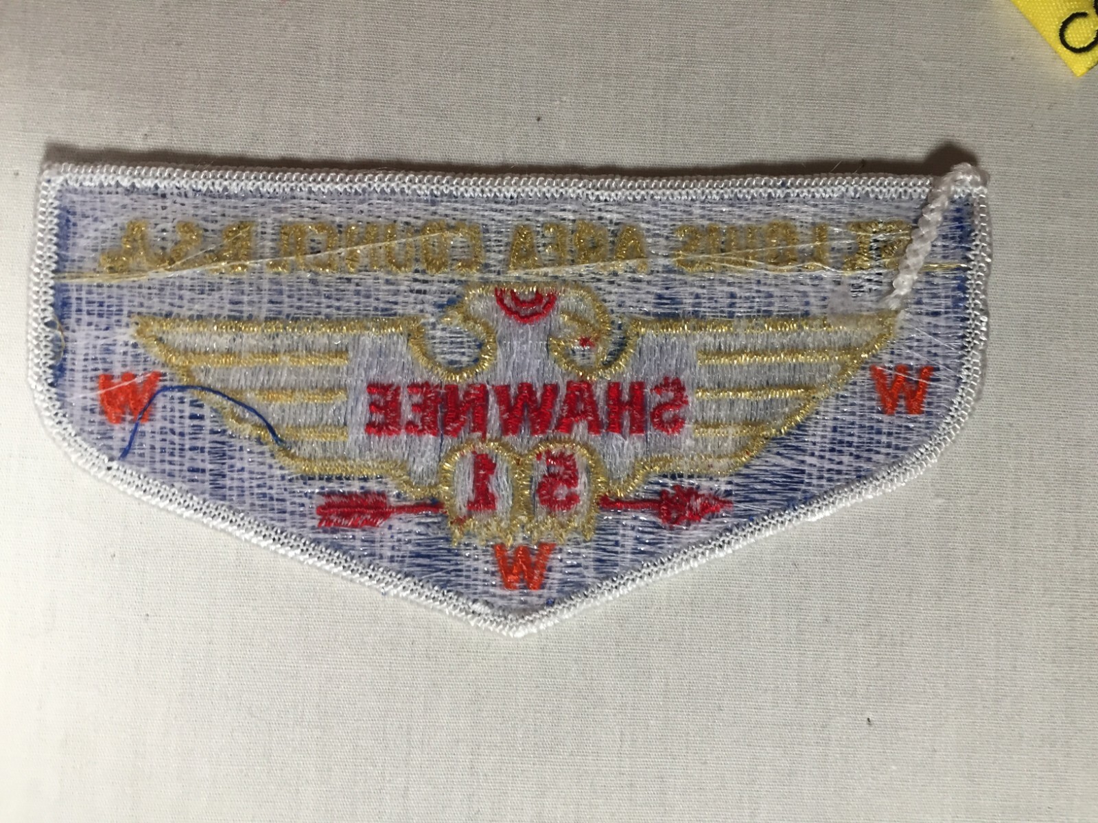 Shawnee OA Lodge 51 S19 Orange Arrow scout stuff back Flap BSA Patch