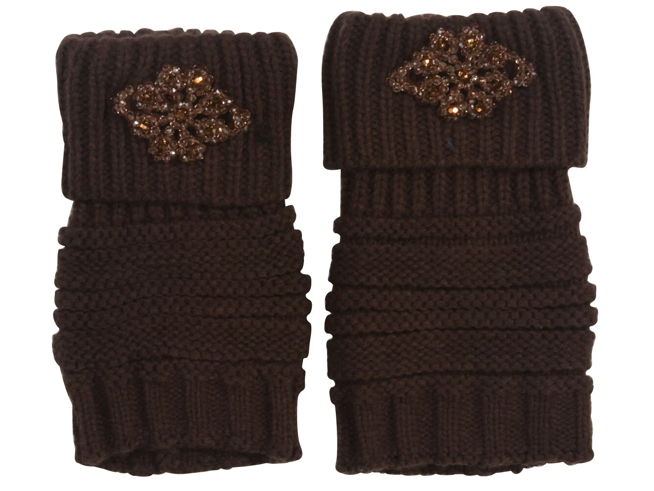 Womens Winter Boot Cuffs - Brown