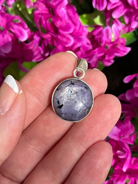 Sterling Silver Star Ruby Pendant