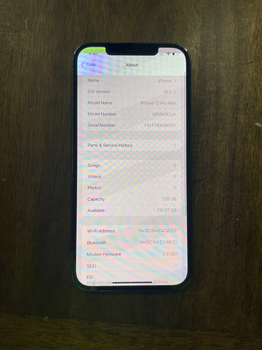 Apple iPhone 12 Pro Max 128GB Space Gray (Unlocked) ⚠️READ