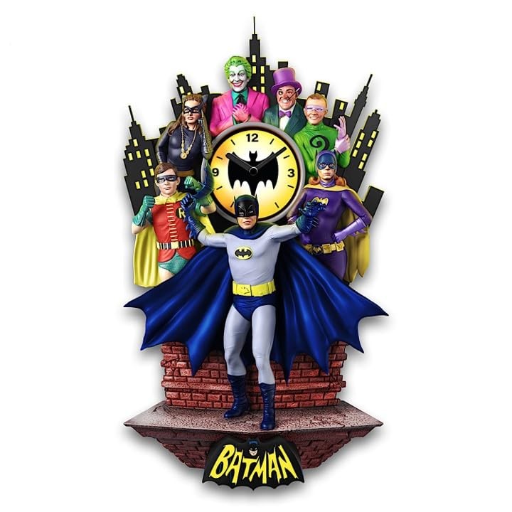The Bradford Exchange Batman Classic TV Series Wall Clock 14.5" Resin