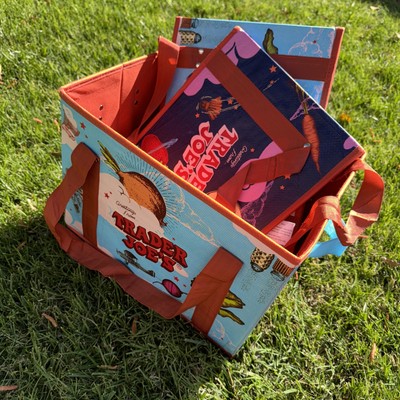 Trader Joe's Stand Up Collapsible Grocery Shopping Tote (2-Pack)