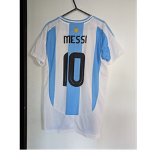 Medium Adidas Lionel Messi Argentina National Team Soccer Jersey #10 White Blue
