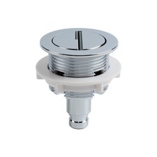 Tank Flush Mechanism Toilet Flush Valve ABS Chrome Plated Manual Push Operation
