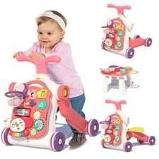QDRAGON 5-in-1 Baby Walker Scooter Motorbike Activity Center Toddler Toys 6-12M