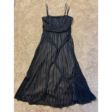CBG MAXAZRIA Strapless Petites Long Gown Dress Black Womens Size 12P 12 p