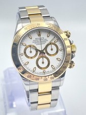 Rolex Daytona Chronograph 116523 40mm White Dial Two Tone Yellow Gold Papers