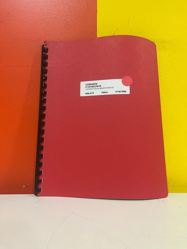 EDWARDS E1M18/E2M18 Rotary Vacuum Pumps Operating and Maintenance Manual