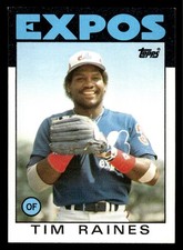 1986 Topps #280 Tim Raines Card Montreal Expos