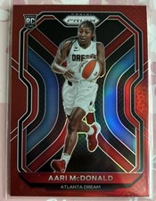2021 WNBA Prizm Aari McDonald RC #91 Atlanta Dream RED Prizm /299