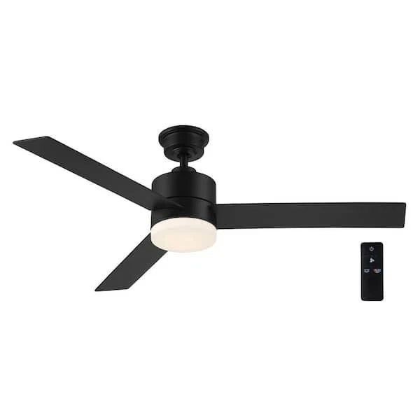 Hampton Bay Madison 52 in Indoor Matte Black Ceiling Fan with Remote - Image 4 of 4