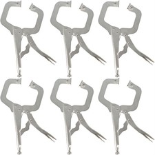 findmall 6Pcs 11 Inch Locking C Clamps with Swivel Pads Heavy Duty C-Type Loc...