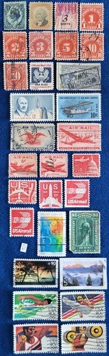 US Stamps BOB Vintage Lot of 30 All Different Used Postage Due and Airmail