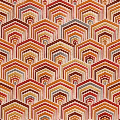 Orange Rot Art Deco Tapete Design Retro Paste The Wall Struktur Vinyl