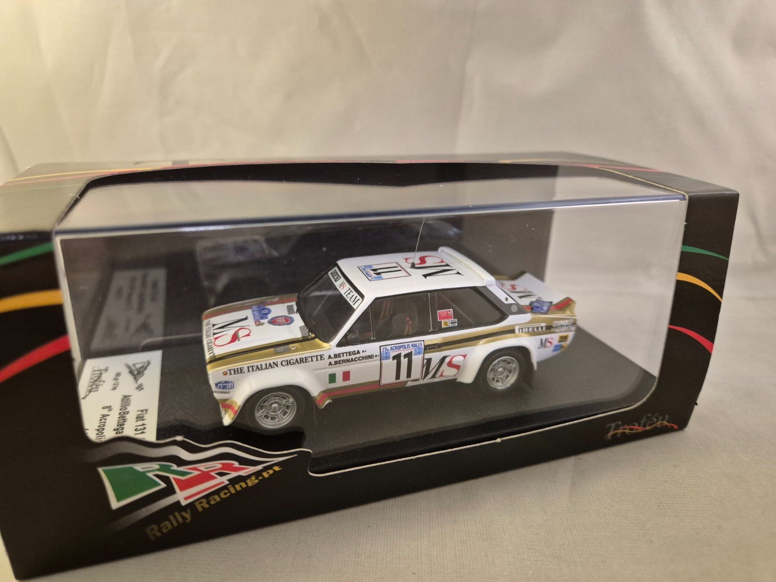 Trofeu RRgr12 Fiat 131 Abarth Acropolis 1980 miniature 1/43 de collection
