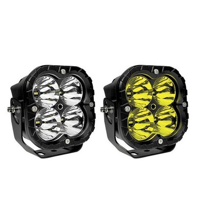 5'' LED Pod Light 80W Amber Yellow Off-Road Driving Light Baja Style Single Pod