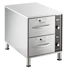 ServIt WDNFS-2 Double Narrow Freestanding Drawer Warmer - 900W, 120V