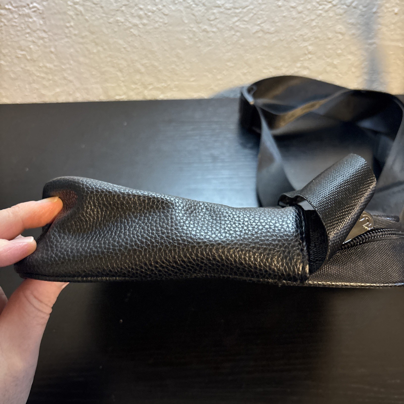 True Religion Black Leather Crossbody Bag  thumbnail 6