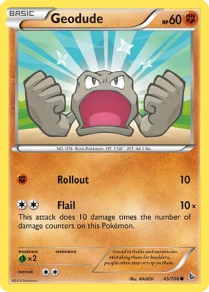 Geodude - 45/106 - Common - Near Mint