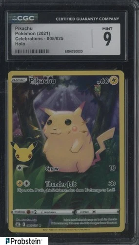 2021 Pokemon Celebrations #005 Pikachu CGC 9 MINT