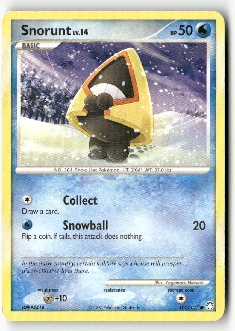 Snorunt 100/123 Common Mysterious Treasures Pokemon Moderately Played