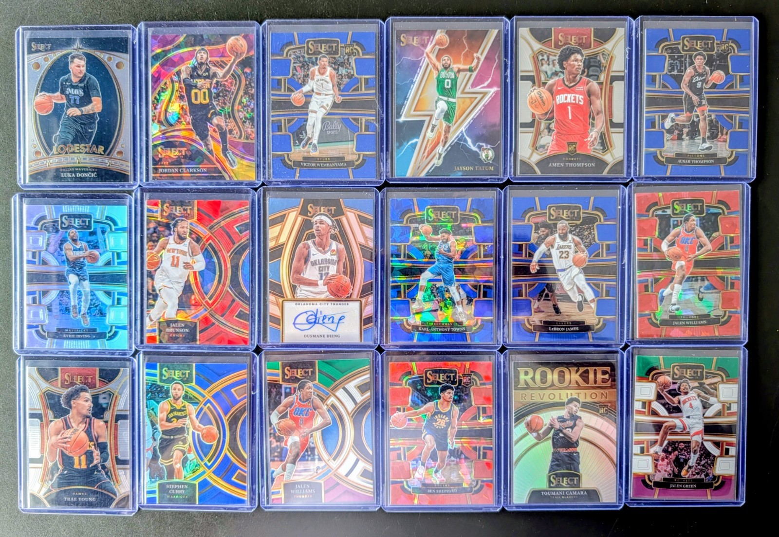 2023-24 Panini Select Basketball 18-Card Lot Wembanyama RC LeBron Curry Auto /99