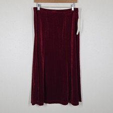 NWT Vtg Y2K Red Velvet Midi Skirt M Grunge Whimsigoth Vamp Fairy Witchy Boho