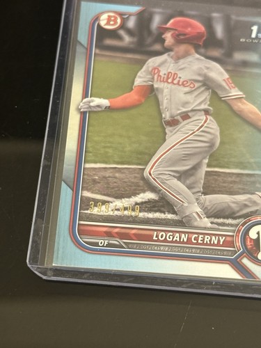 Logan Cerny SERIAL NUMBERED Lot (4) 2022 Bowman 1st Autograph & More READ!! - Bild 6 von 8