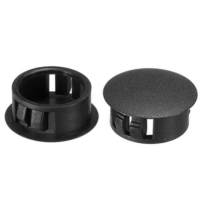 30Pcs 13/16'' Hole Plugs Plastic Hole Plugs Circular Hole Plug Cover Black