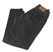 Vintage Levi  s 550 Relaxed Fit Black Denim Jeans Size 30/29 Tapered Leg