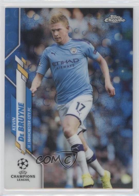 2019-20 Topps Chrome UCL Blue Bubbles Refractor Kevin de Bruyne #19 0lz5