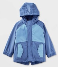 Cat Jack Boys Toddler 3-in-1 Colorblock Rain Jacket Blue Size 12M