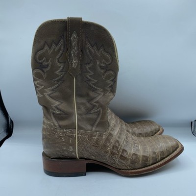 Cody James Western Boot Mens Men 10 D Exotic Caiman Belly Tan Broad Square Toe