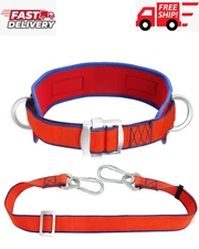 Safety Belt with Adjustable Lanyard and Updated Waist Pad - Tree Climbing Bel