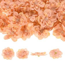 Artificial Flower Heads 2 Inch, Coffee 50 PCS - Delphinium Silk Flowers