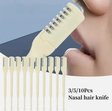10-Pack Manual Nose Hair Trimmer 360  Rotating Nasal Hair Cutter with Ear Pick